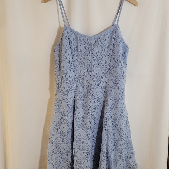 Topshop A-Line Lace Dress - Blue - Picture 2 of 9